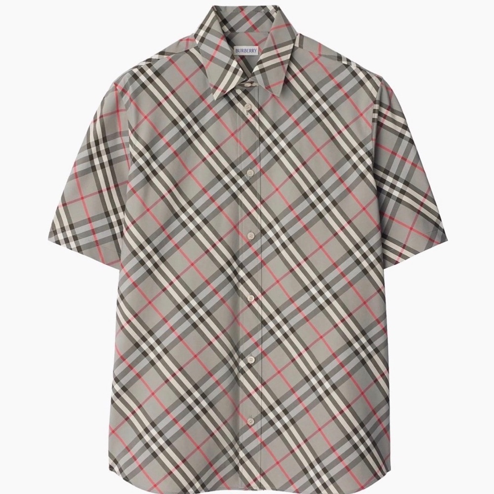 Burberry check cotton shirt.